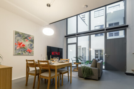 Bauhaus duplex loft with private garden and terrace in Vienna Floridsdorf, built 1931
