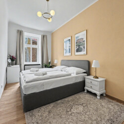 Convertible sofa bed for additional guests in spacious Vienna holiday rental