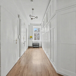 Clean bathroom fixtures and tiled walls in Vienna short-term rental
