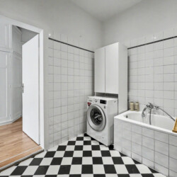 Parquet flooring detail in beautifully maintained Vienna Altbau apartment